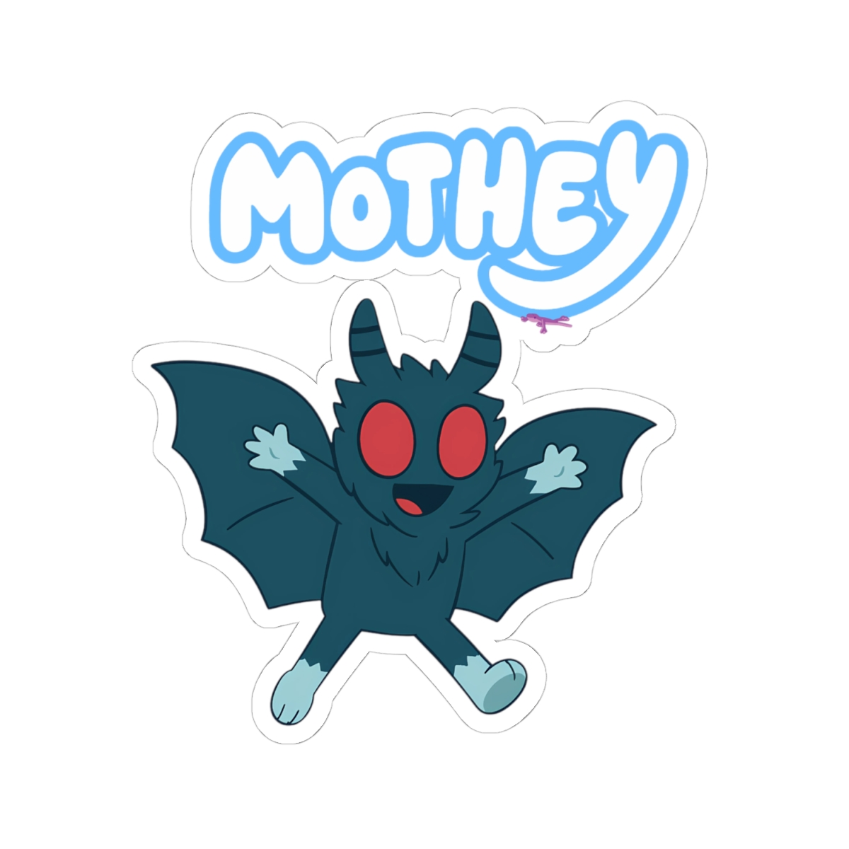 Mothey (and Sticky Gecko) Parody Sticker