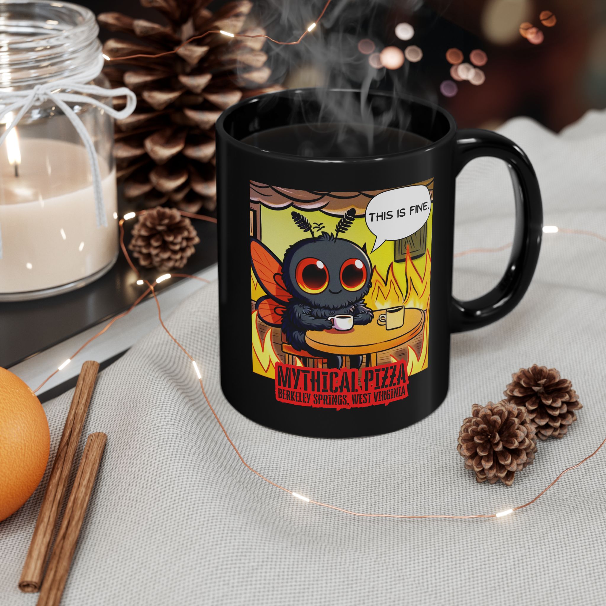 Mythical Pizza "This is Fine" Chaos Mug - Image 2
