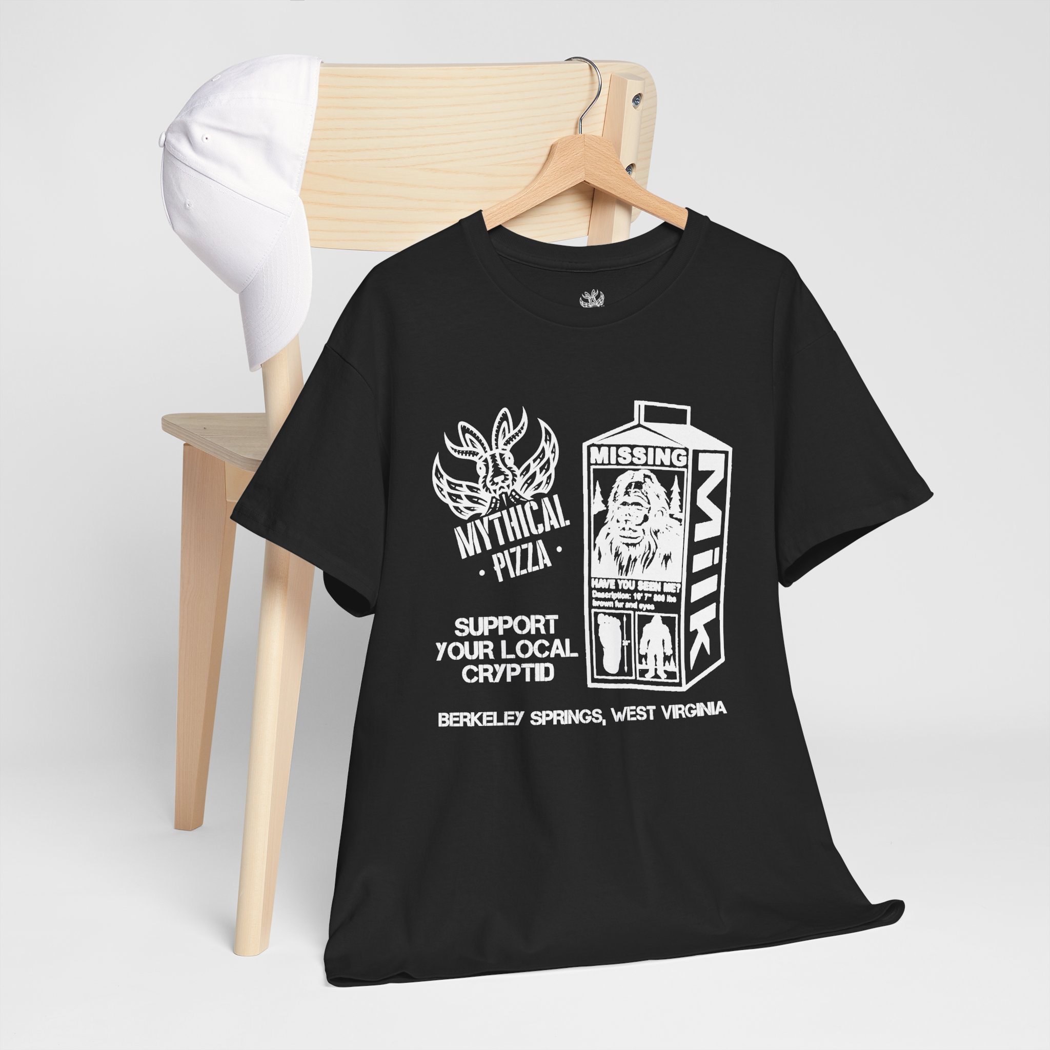 Mythical Pizza Support Your Local Cryptid Tee - Image 2