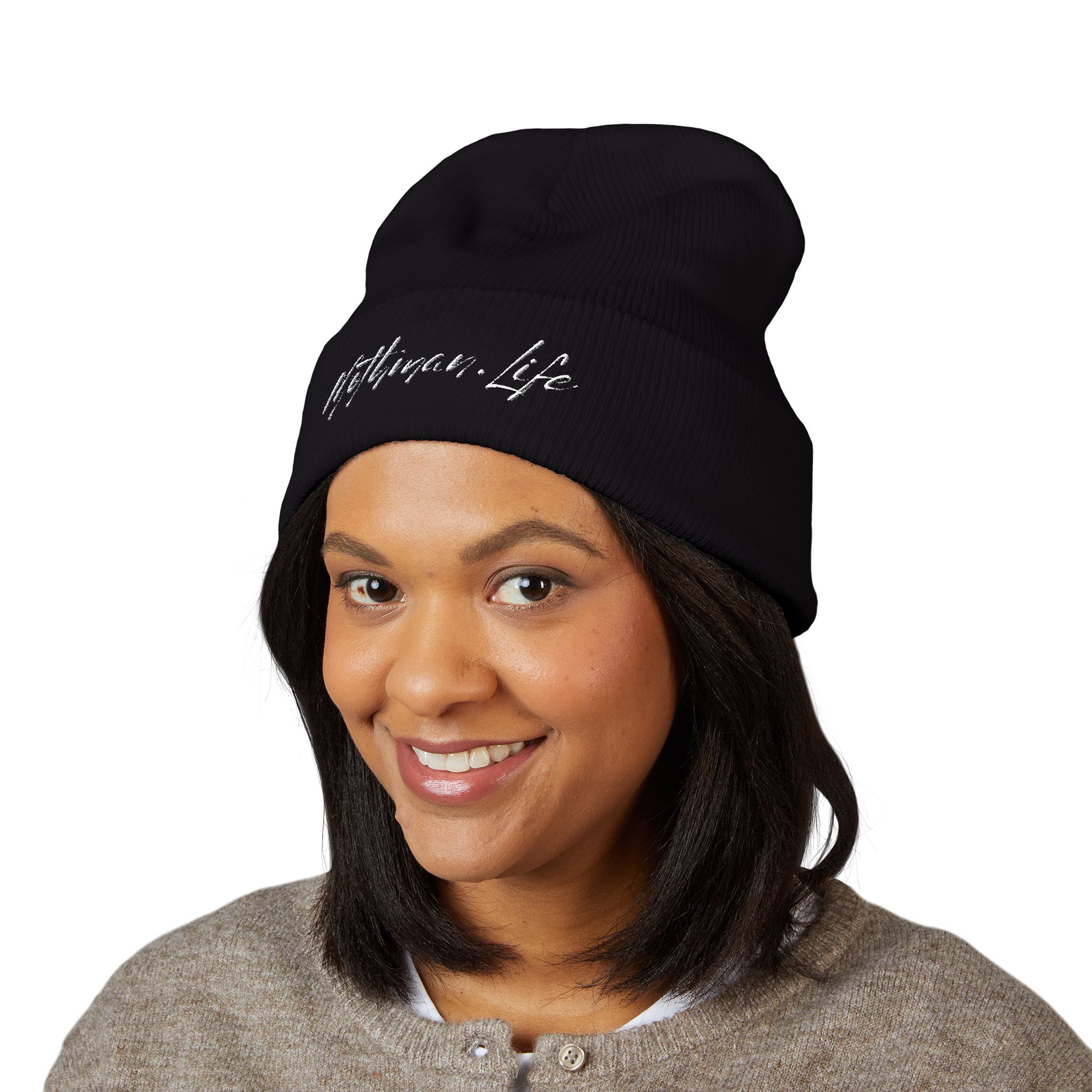 Mothman.Life Embroidered Beanie - Image 2