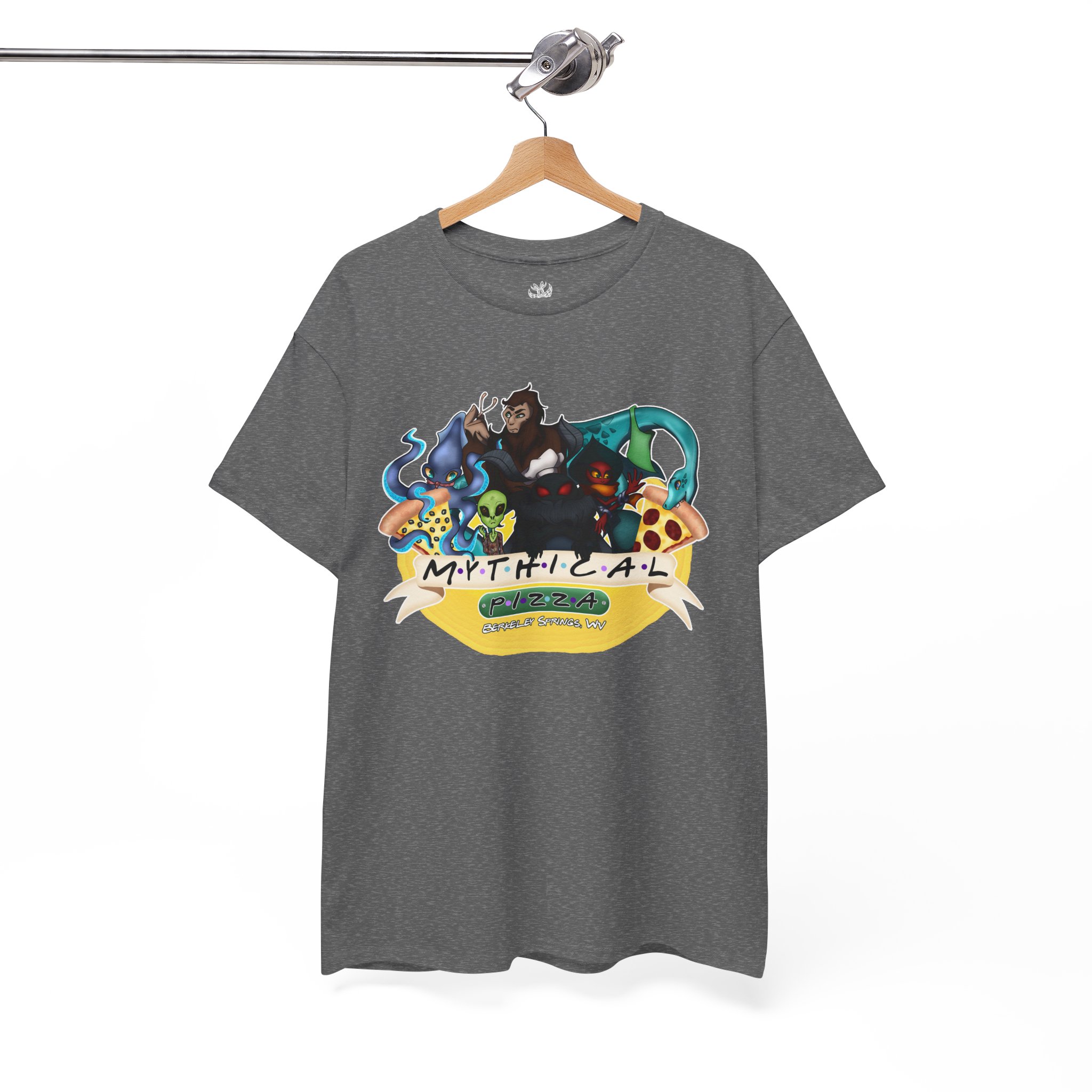 Mythical Pizza Cryptid FRIENDS Tee - Image 3